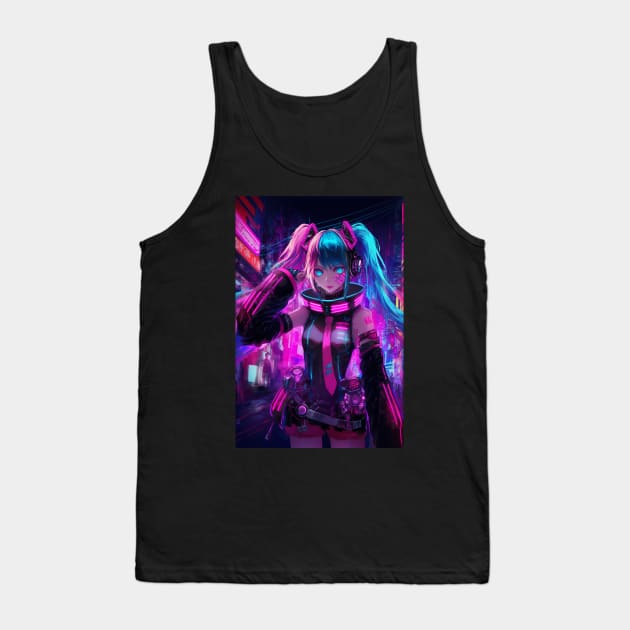 Hatsune Miku Cyber Suit : Vocaloid Tank Top by alifpunk